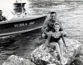 Grand Hotel Miramare Act Gigi Figoli Con Marina Doria, Campionessa Mondiale Di Sci Acquatico